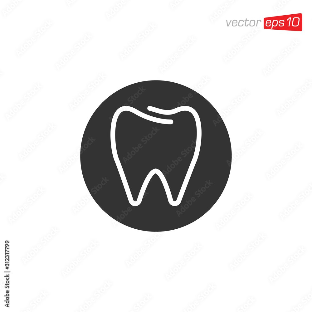 Tooth Dental Icon Design Vector Tooth Dental Icon Design Vector