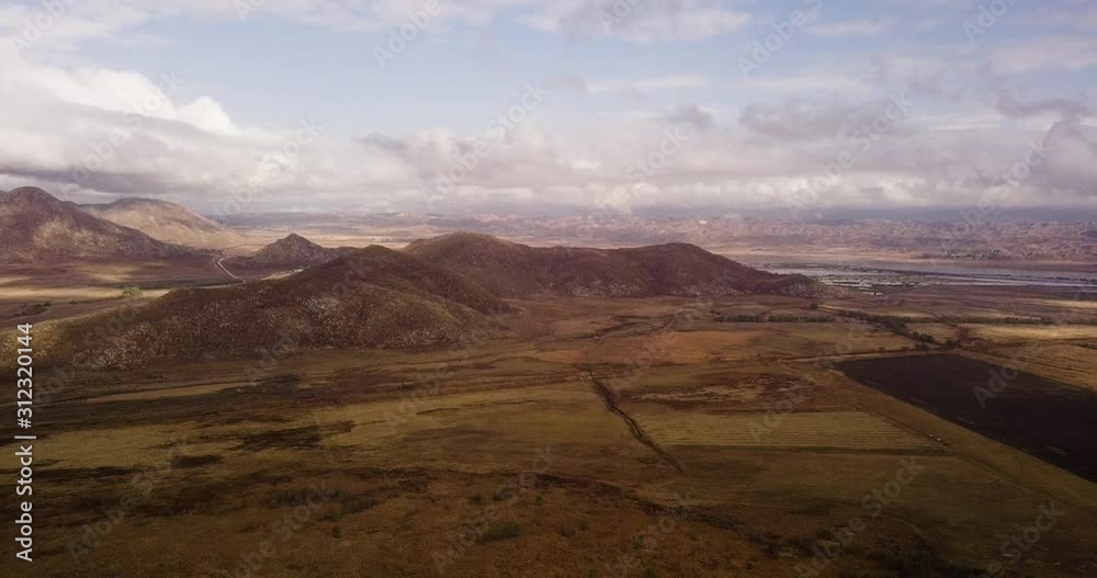 Establishing extreme wide shot of upland game hunting area California Establishing extreme wide shot of upland game hunting area California
