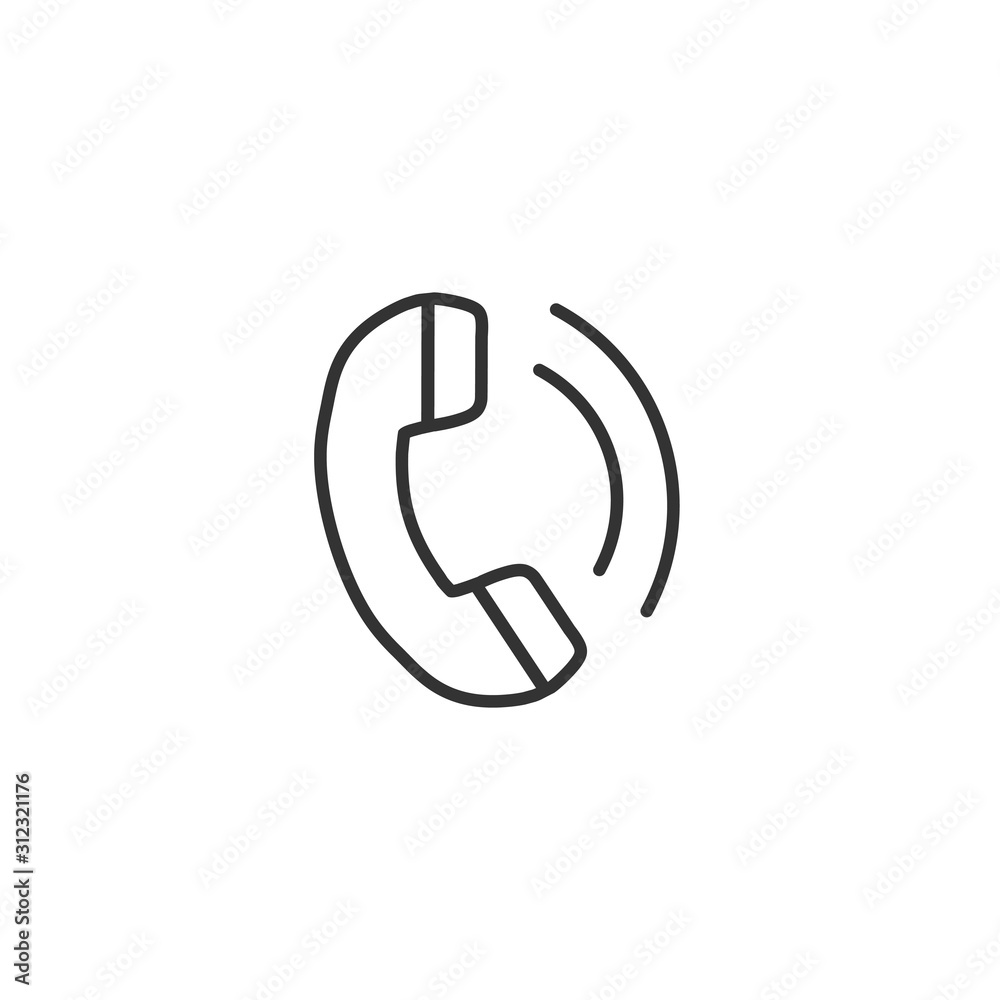 Phone icon in flat style. Telephone call vector illustration on white isolated background. Mobile hotline business concept. Phone icon in flat style. Telephone call vector illustration on white isolated background. Mobile hotline business concept.