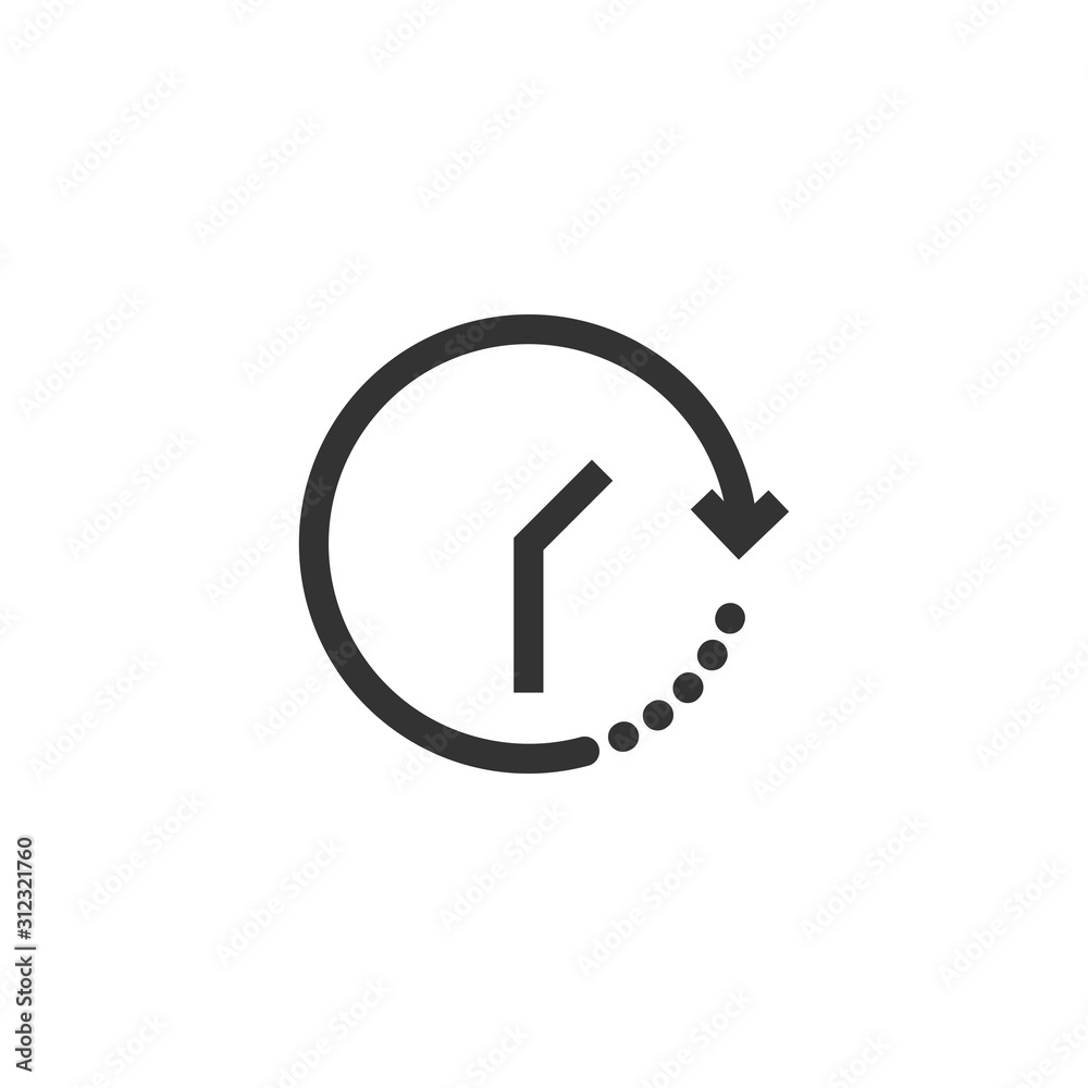 Clock icon in flat style. Watch vector illustration on white isolated background. Timer business concept. Clock icon in flat style. Watch vector illustration on white isolated background. Timer business concept.
