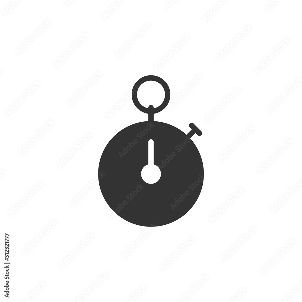 Clock icon in flat style. Watch vector illustration on white isolated background. Timer business concept. Clock icon in flat style. Watch vector illustration on white isolated background. Timer business concept.