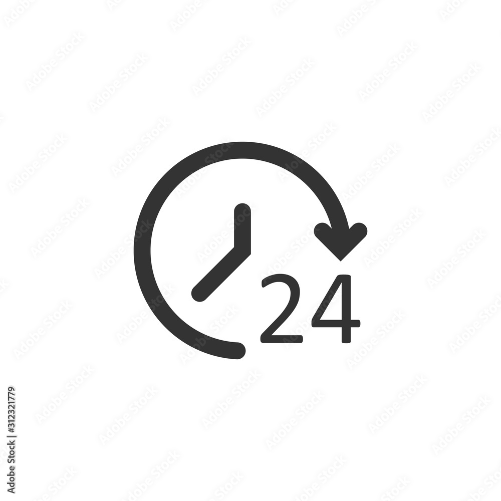 Clock icon in flat style. Watch vector illustration on white isolated background. Timer business concept. Clock icon in flat style. Watch vector illustration on white isolated background. Timer business concept.