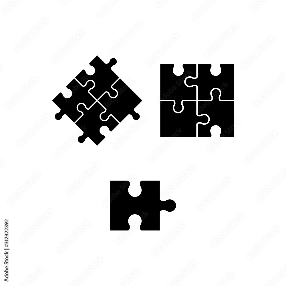 Vector of image puzzles logo design eps format Vector of image puzzles logo design eps format