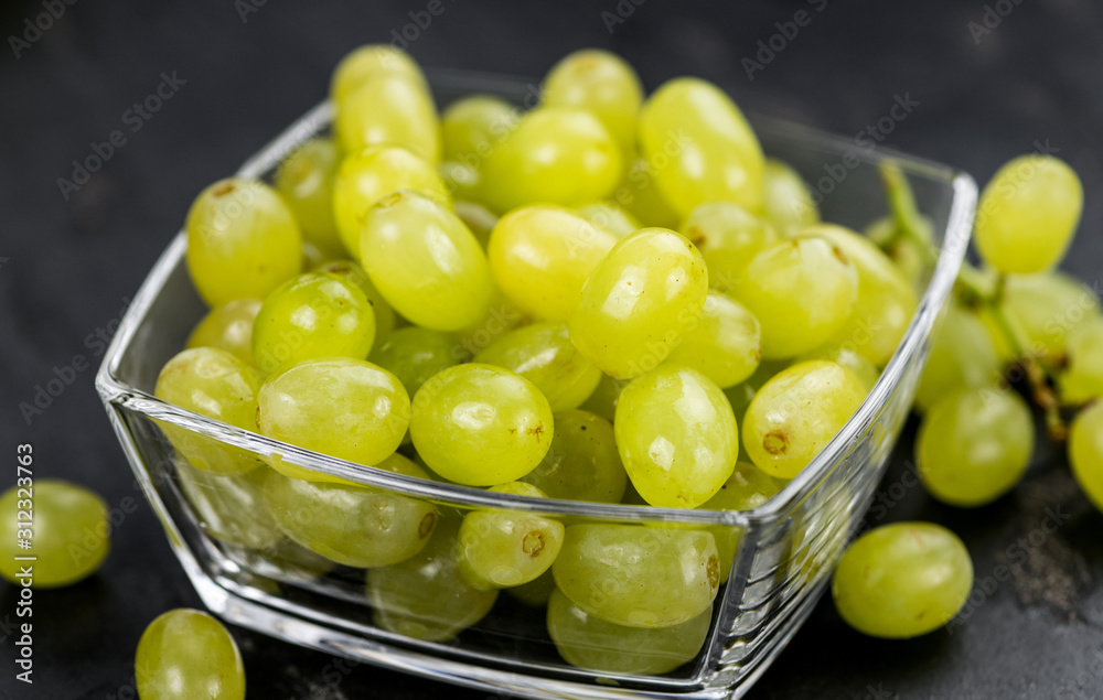 Portion of healthy White Grapes (selective focus; close-up shot) Portion of healthy White Grapes (selective focus; close-up shot)