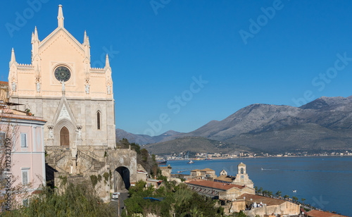 Gaeta  Italy - one of the most spectacular cities along the Tyrrhenian Sea  Gaeta displays an amazing Medieval Old Town. Here in particular the Francis of Assisi Church  founded by the friar himself