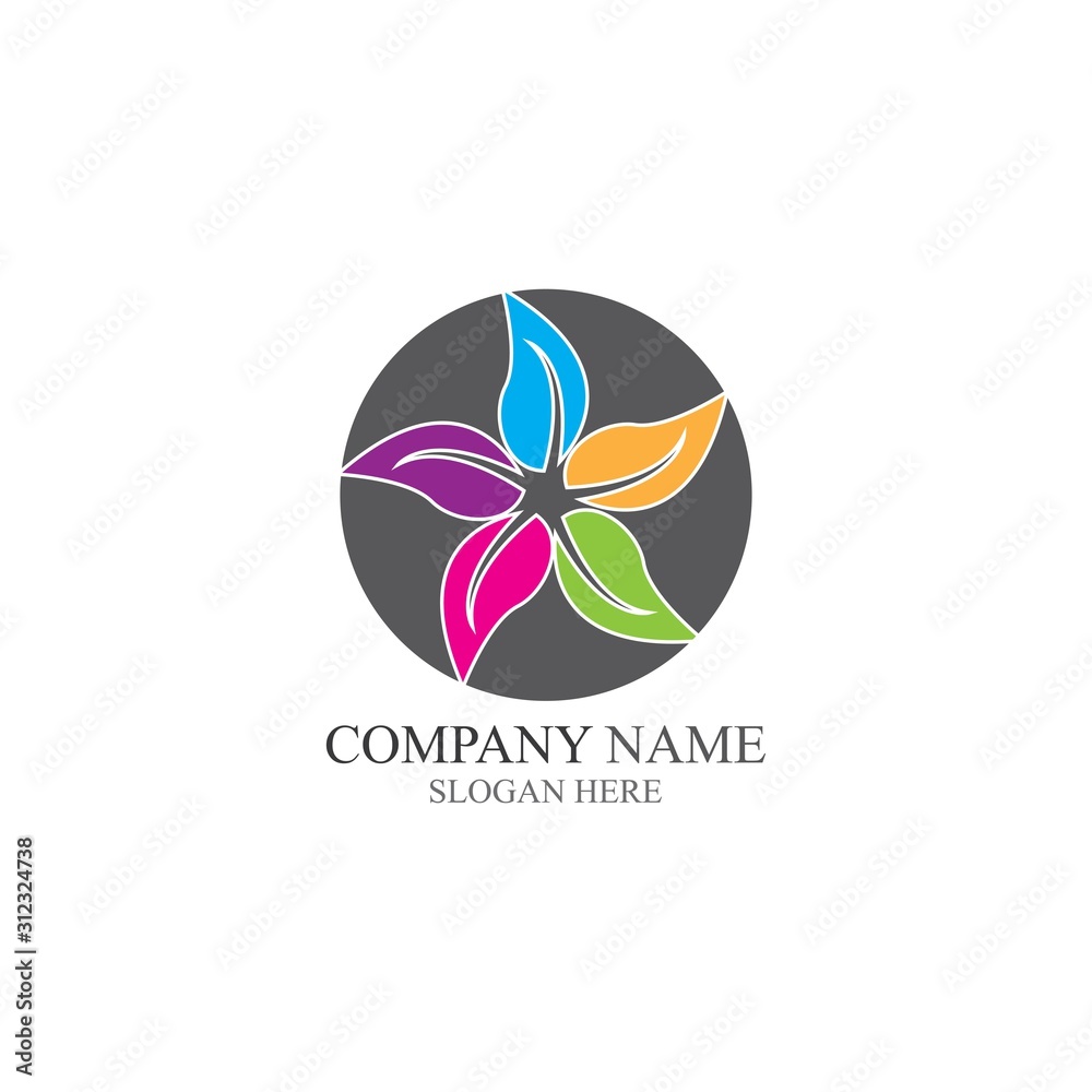 Fototapeta premium Adoption and community care Logo template vector icon