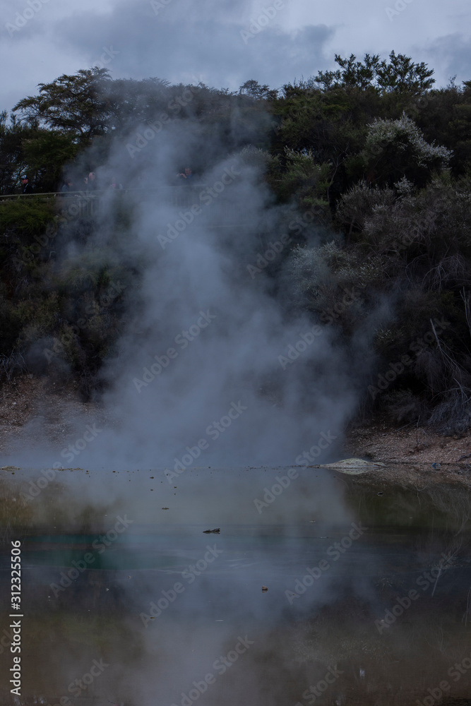 Rotorua New Zealand Thermal Park. Wai-o-tapu. Thermal wonderland. Volcanism.