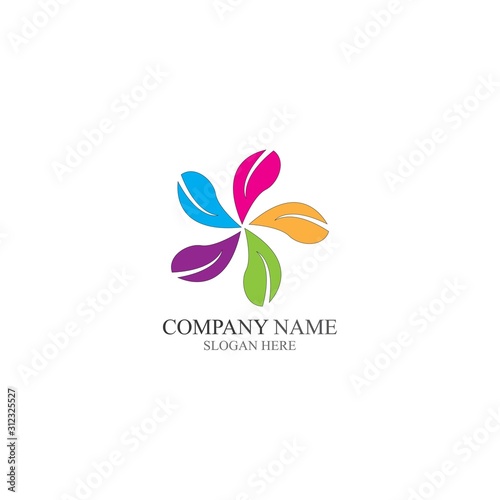 Adoption and community care Logo template vector icon