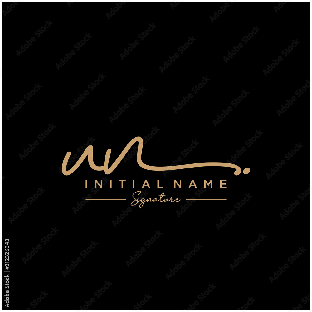 Letter UN Signature Logo Template Vector Letter UN Signature Logo Template Vector