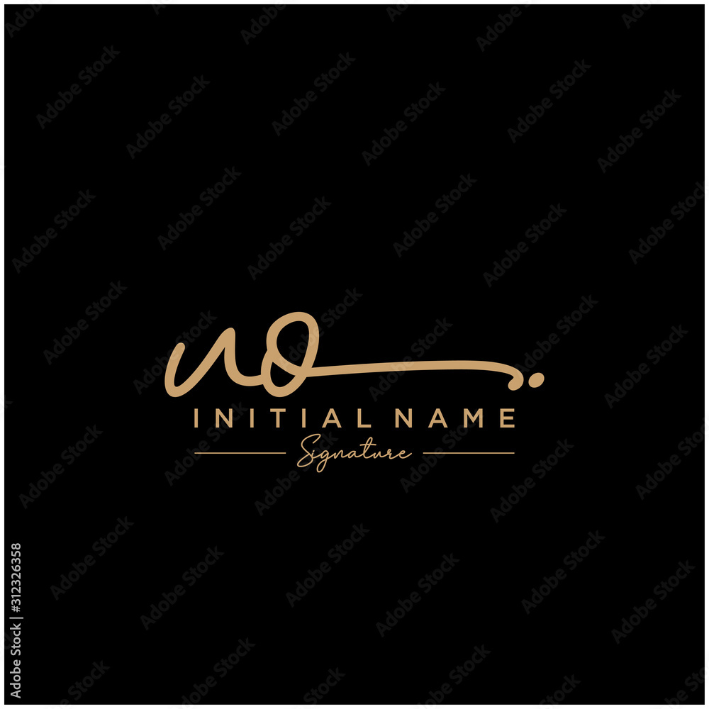 Letter UO Signature Logo Template Vector