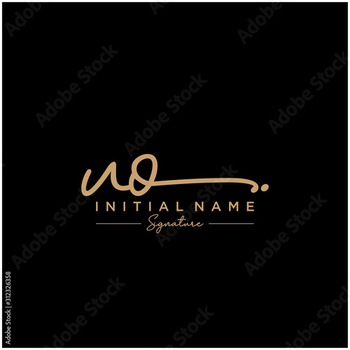 Letter UO Signature Logo Template Vector