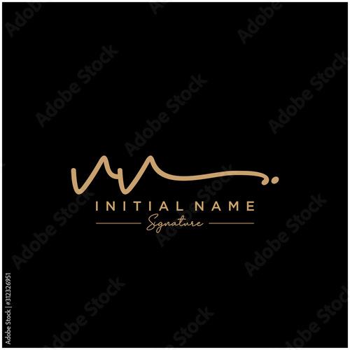 Letter VV Signature Logo Template Vector photo