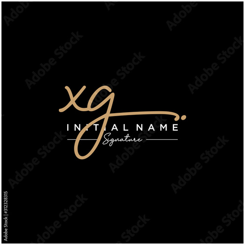 Letter XG Signature Logo Template Vector