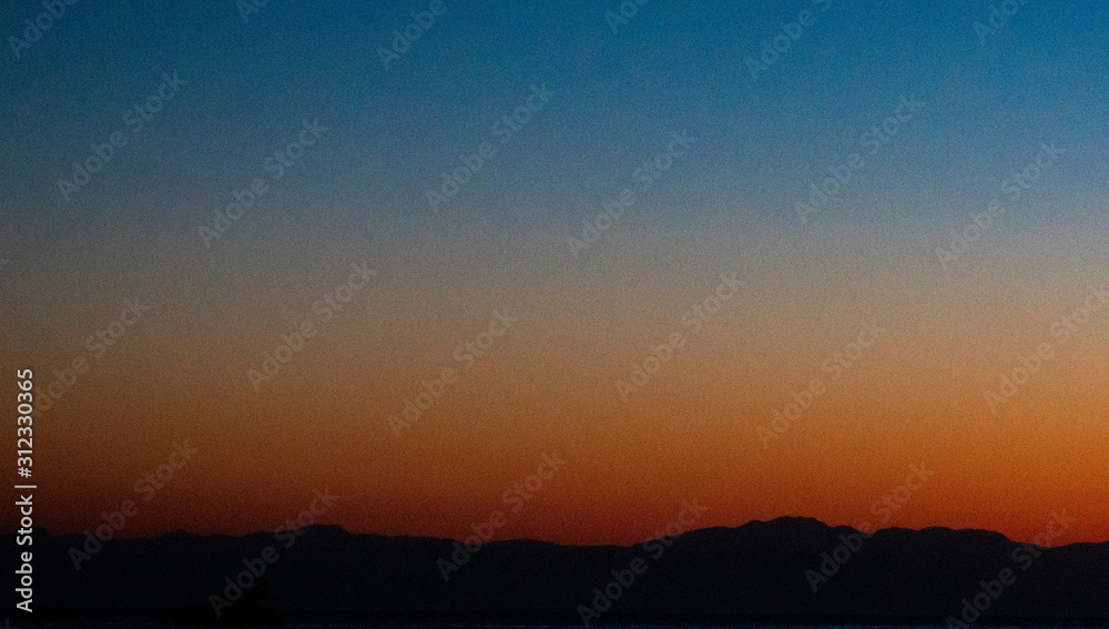 Sunrise at top of the mountains in the heat of summer at Side Sunrise at top of the mountains in the heat of summer at Side