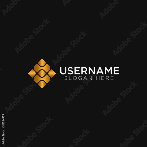 abstract elegant mark logo design vector 