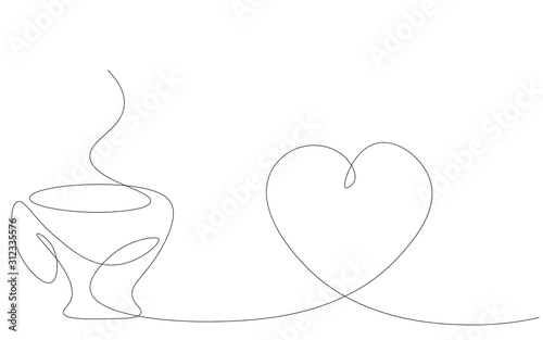 Valentines day background with heart, love morning vector illustration