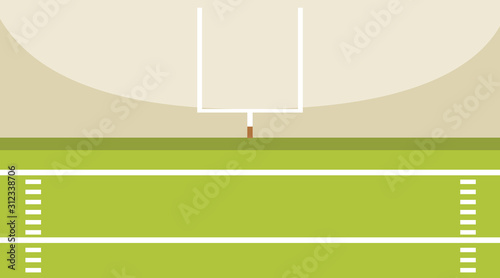 Background scene of american football field with goal