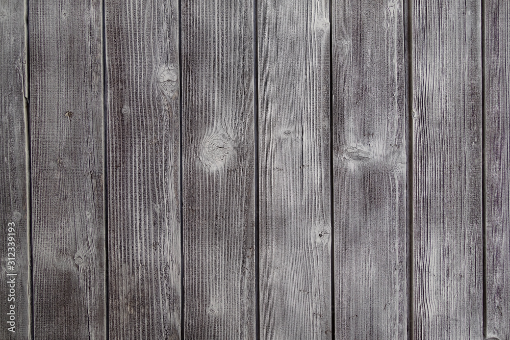 Naklejka premium Palissade en bois grios foncé