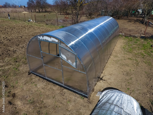 Polycarbonate greenhouse assembled from parts, prefabricated gre