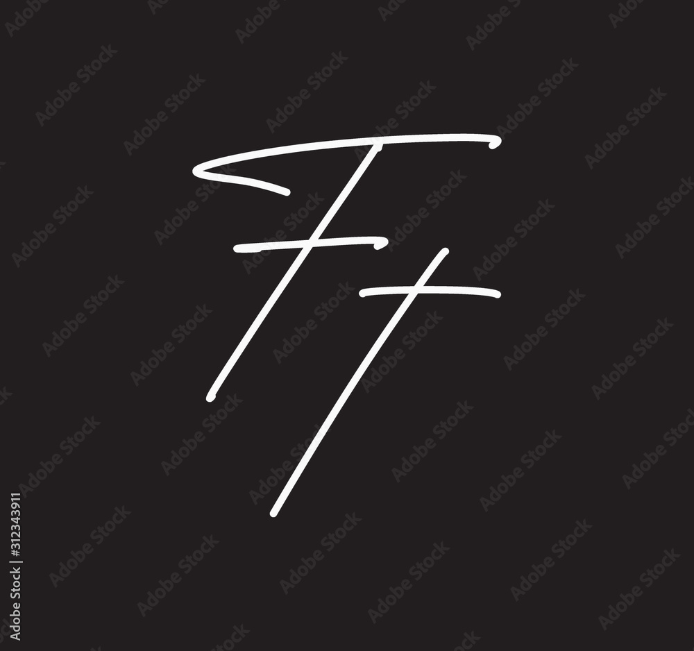 Couple Cursive Letters Initial Signature Handwriting Calligraphy Couple Cursive Letters Initial Signature Handwriting Calligraphy