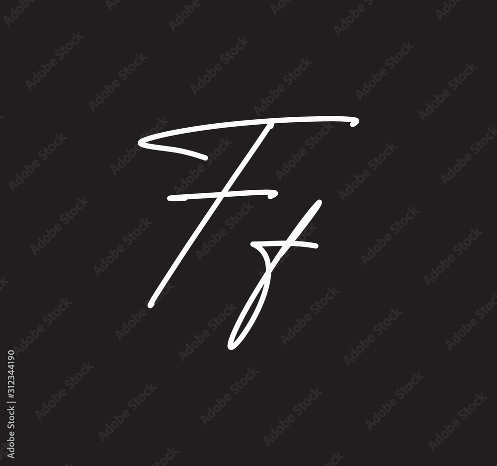 Couple Cursive Letters Initial Signature Handwriting Calligraphy Couple Cursive Letters Initial Signature Handwriting Calligraphy