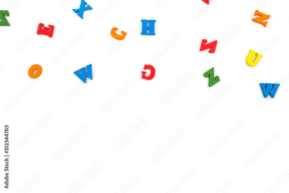 Multicolored letters isolated on a white background. Multicolored letters isolated on a white background.