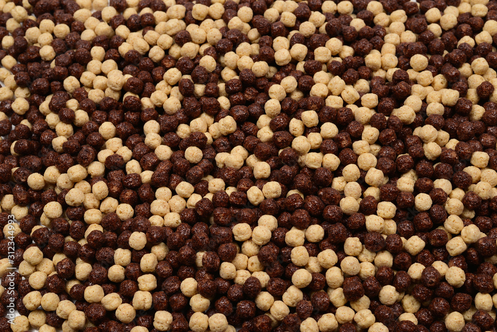 Chocolate corn flakes as a background. Chocolate corn flakes as a background.