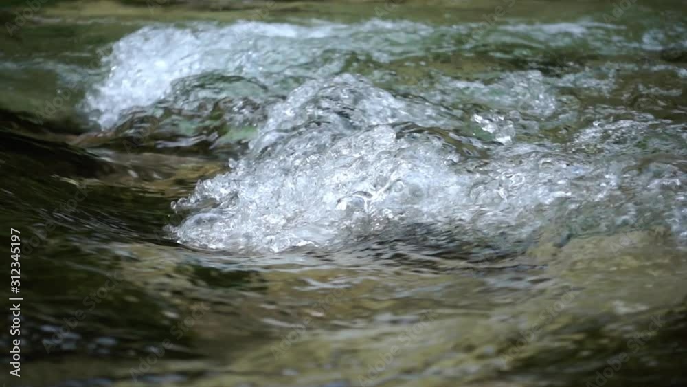 SLOW MOTION: abstract view of bubbling water SLOW MOTION: abstract view of bubbling water
