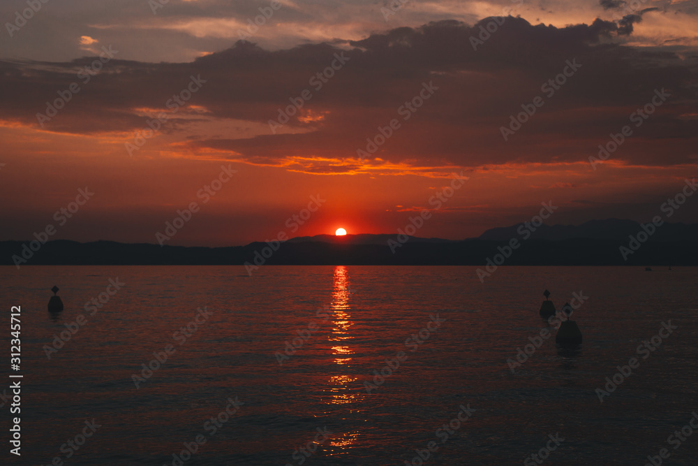 sunset at the sea sunset at the sea
