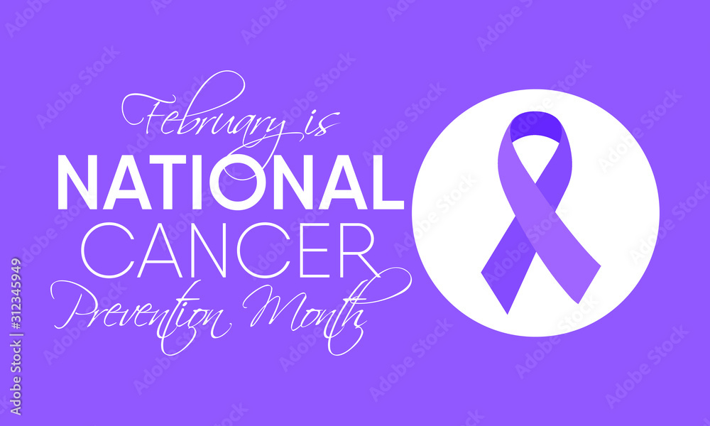 Vector illustration on the theme of National Cancer Prevention Month of February.