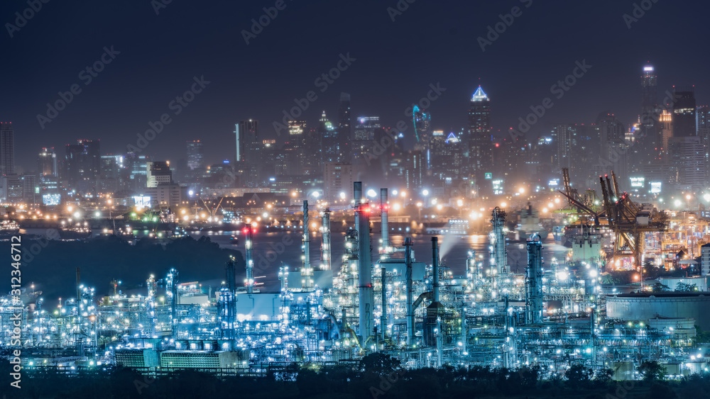Chemical oil refinery industry plant.