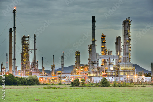 Chemical oil refinery industry plant. photo