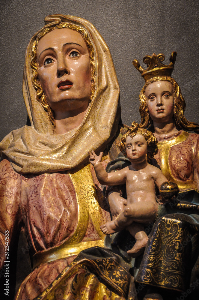 St. Anne with the Virgin and the child Jesus., Cathedral of Santo Domingo de la Calzada, La Rioja. Spain..