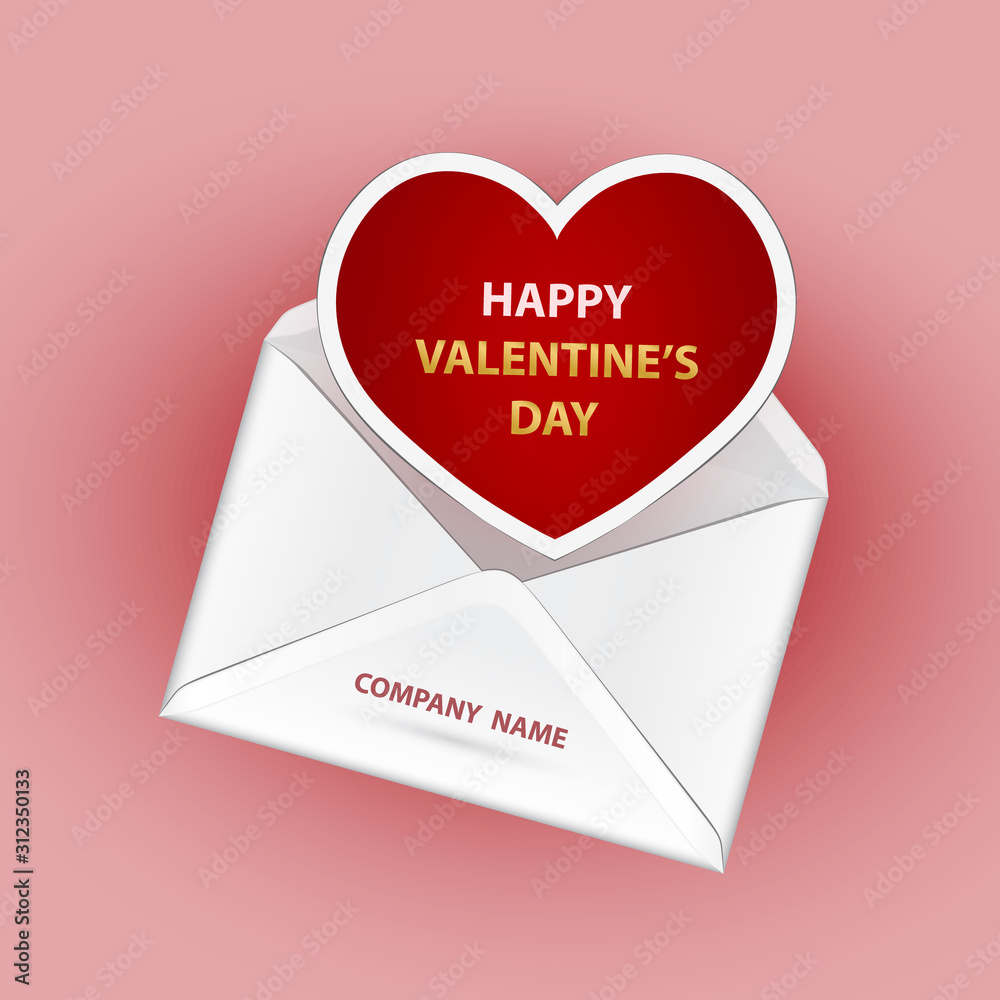 Valentine's day greeting letter