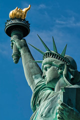 Handdoek met foto Vrijheidsbeeld Vrijheidsbeeld bekend symbool van Amerika  © Marcio