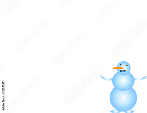 snowman with blank sign