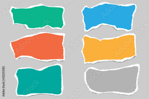Vector of ripped paper. The paper was ripped background.