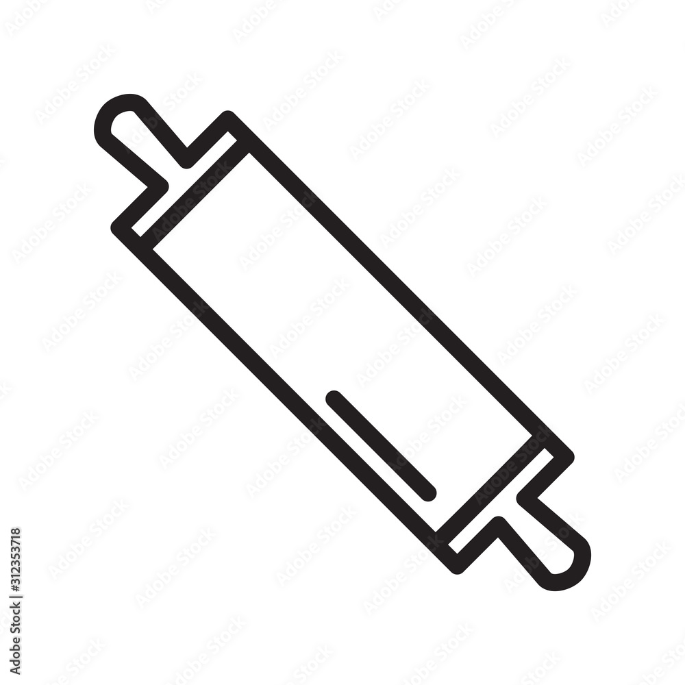 Rolling pin icon vector Rolling pin icon vector