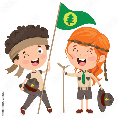 Happy Little Scout Kids Smiling