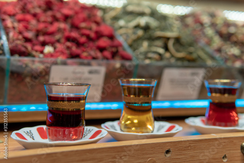 Drinking Turkish Tea iat Spice Market