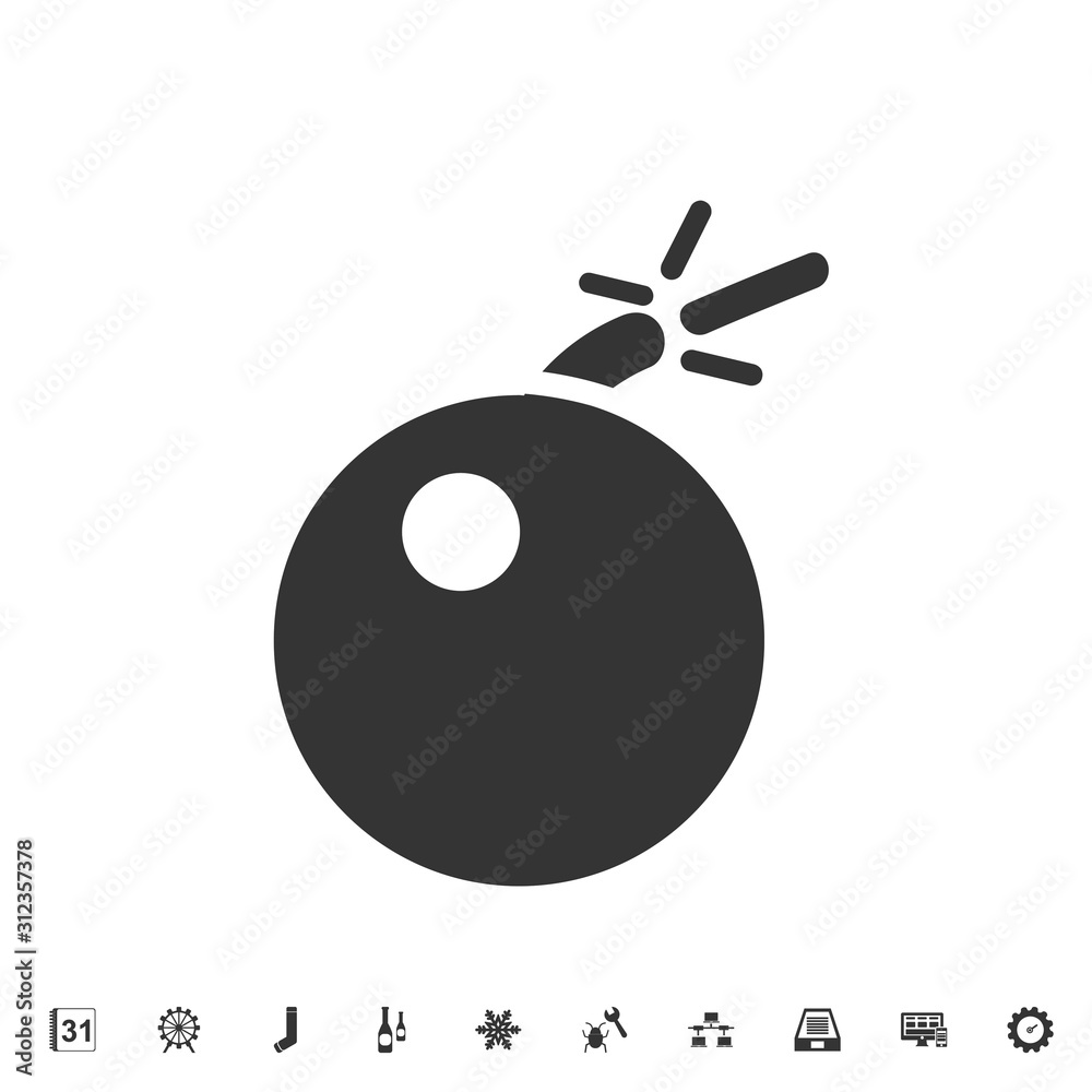 bomb icon vector illustration for graphic design and websites bomb icon vector illustration for graphic design and websites