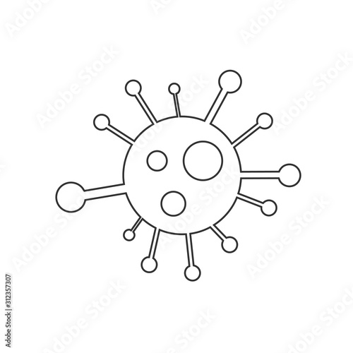 bacteria virus icon vector illustration for graphic design and websites