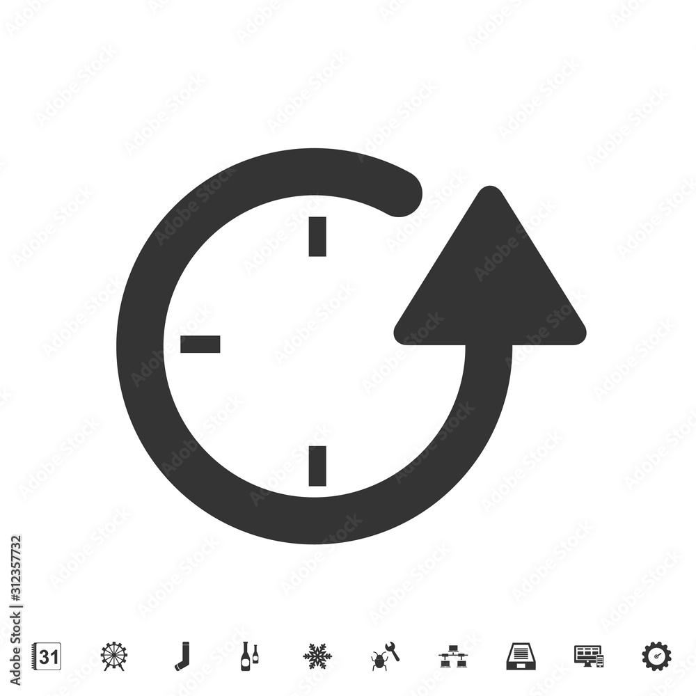 rotating clock icon vector illustration for graphic design and websites rotating clock icon vector illustration for graphic design and websites