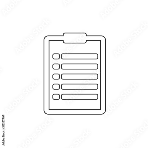 clipboard with notes icon vector illustration for graphic design and websites © LiveLove