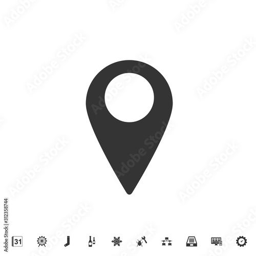 location pin icon vector illustration for graphic design and websites