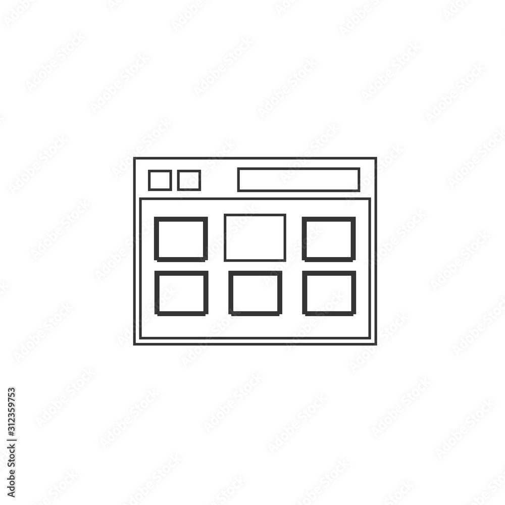 web page icon vector illustration for graphic design and websites