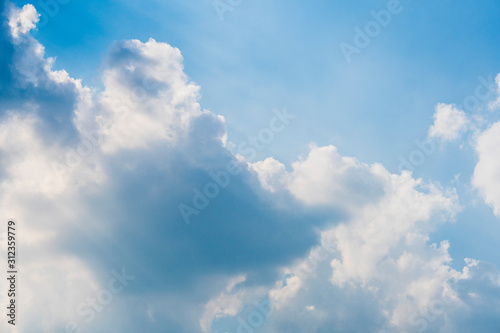 Blue sky with clouds background, Beautiful Amazing shape