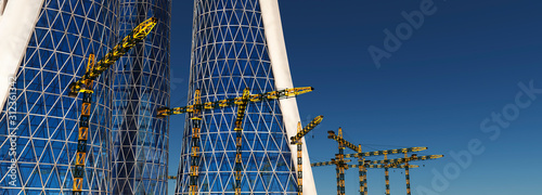 Photography construction of a modern building