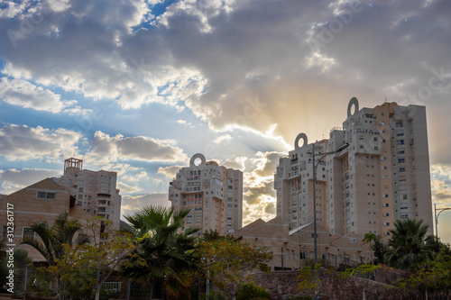 Schilderij op canvas Buildings in the city of Eilat