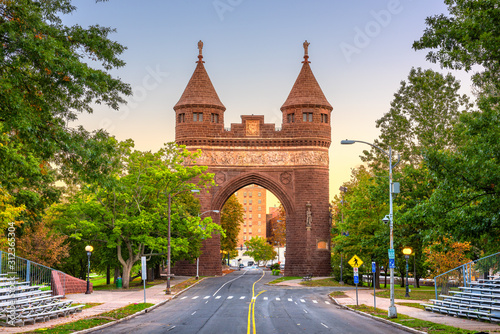 Soldiers and Sailors Memorial Arch in Hartford, Connecticut, USA photo
